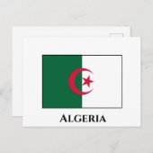 algerische Flagge Postkarte (Vorne/Hinten)