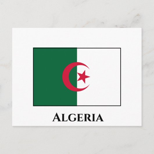 algerische Flagge Postkarte (Vorderseite)
