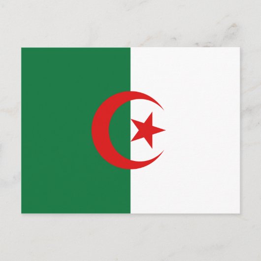 Algerische Flagge Postkarte (Vorderseite)