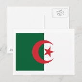 Algerische Flagge Postkarte (Vorne/Hinten)