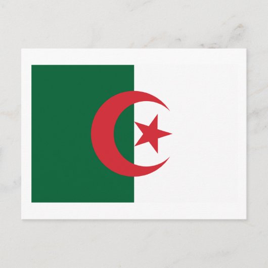 Algerische Flagge Postkarte (Vorderseite)