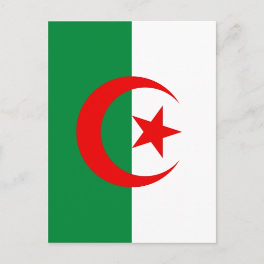 algerische Flagge Postkarte (Vorderseite)
