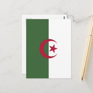 Algerische Flagge Postkarte