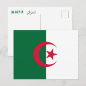 algerische Flagge Postkarte (Vorne/Hinten)