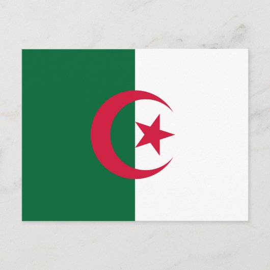 algerische Flagge Postkarte (Vorderseite)