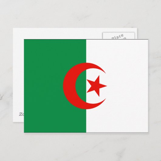 algerische Flagge Postkarte (Vorne/Hinten)