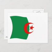 Algerische Flagge Postkarte (Vorne/Hinten)