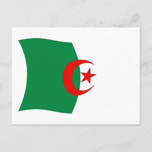 Algerische Flagge Postkarte (Vorderseite)