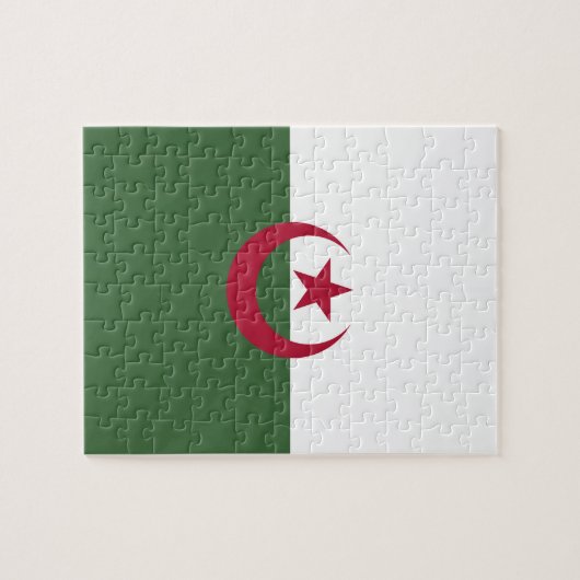 Algerische Flagge Puzzle (Horizontal)