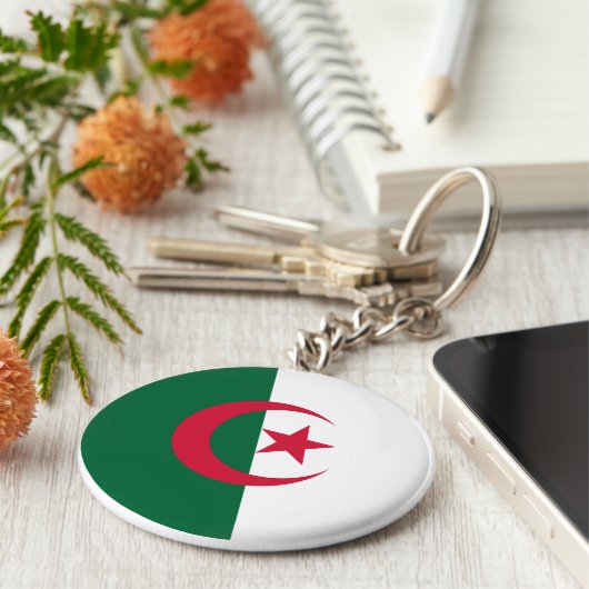algerische Flagge Schlüsselanhänger (Seite)