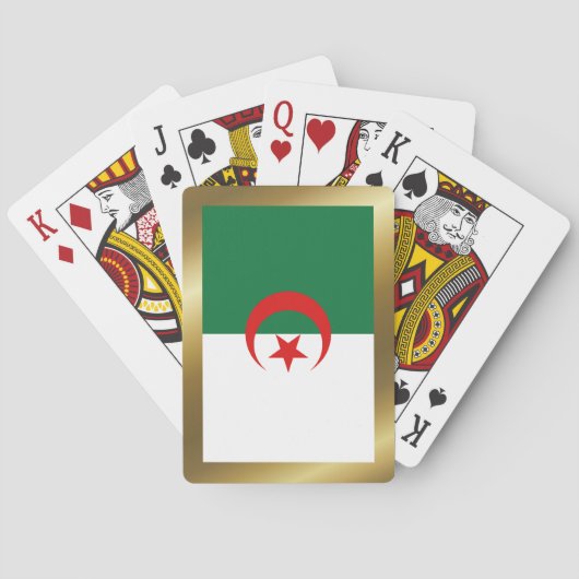 Algerische Flagge Spielkarten (Rückseite)