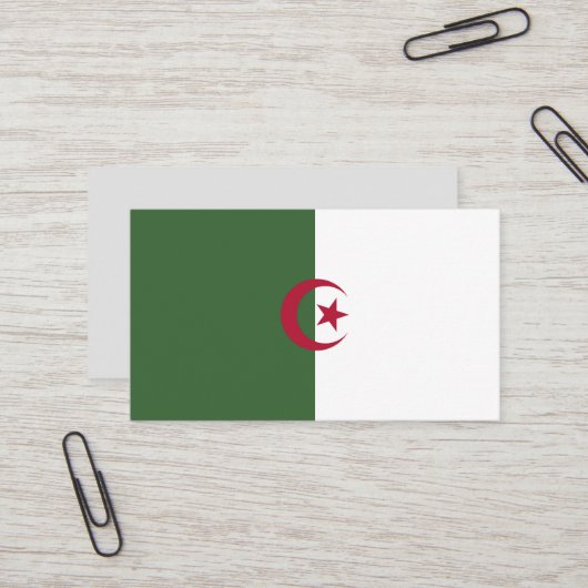 Algerische Flagge Visitenkarte (Vorderseite/Rückseite Beispiel)