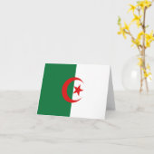 algerische Flaggennotiz Karte (Gelbe Blume)