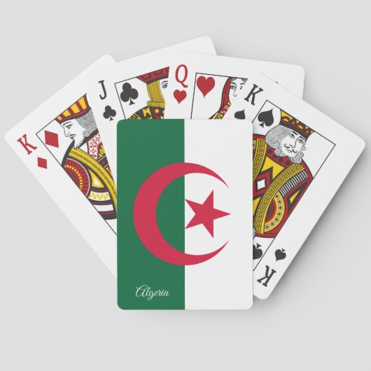 Algerische Flaggenspiele, Algerien Spielkarten (Rückseite)