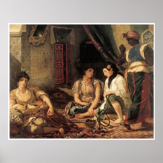 Algerische Frauen in ihren Wohnungen, 1834 Poster (Vorne)