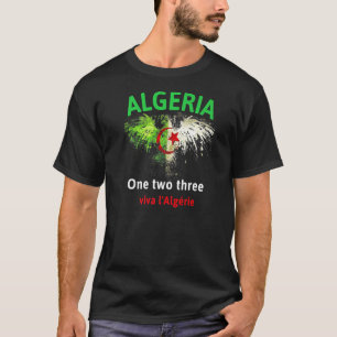 Algerische Fußballflagge Algerischer Fußball T-Shirt
