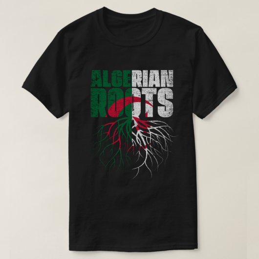 Algerische Roots Algerien - Flaggenstaat T-Shirt (Design vorne)