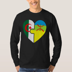 Algerischer Amazigh Roots Matching Flag stolz auf  T-Shirt