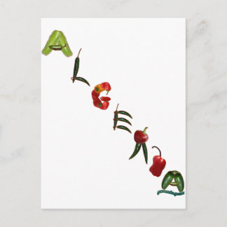 Algerischer Chili Paprikaschoten Postkarte