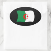 Algerischer Flaggenaufkleber Ovaler Aufkleber (Tasche)