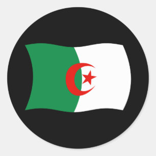 Algerischer Flaggenaufkleber Runder Aufkleber