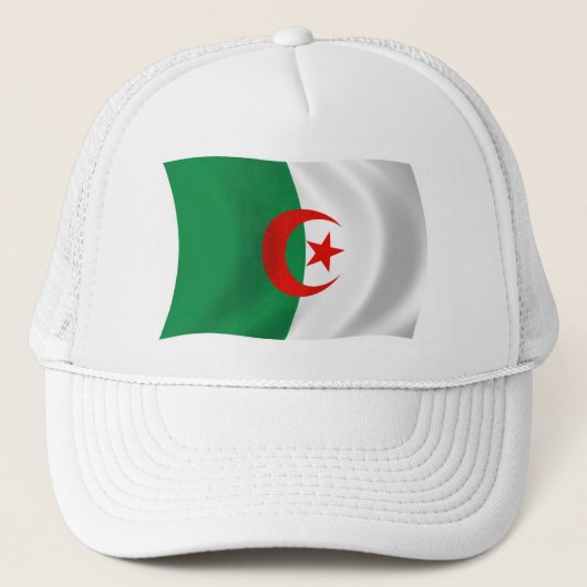 Algerischer Flaggenhut Truckerkappe (Vorderseite)