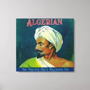 Algerischer orange Aufkleber Leinwanddruck