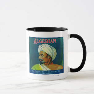Algerischer orange Aufkleber Tasse
