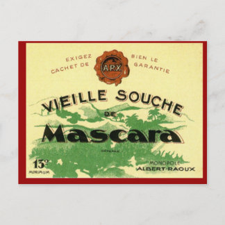 Algerischer Vintage-Wein, Mascara Vieille Souche Postkarte