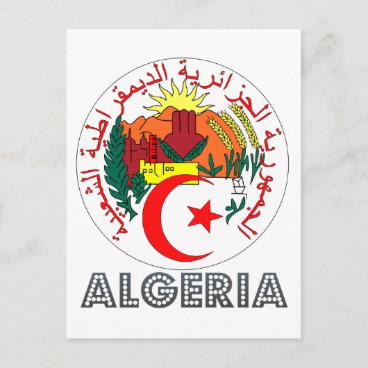 algerisches Emblem Postkarte (Vorderseite)