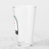 algerisches FlaggenEmblem beängstigend Vintag Glas (Links)