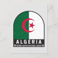 algerisches FlaggenEmblem beängstigend Vintag
