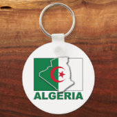 Algerisches Flaggenland Schlüsselanhänger (Vorderseite)