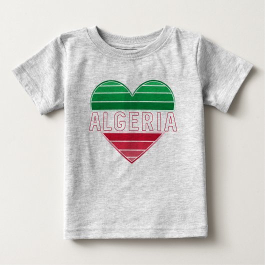 Algerisches Herz, I Liebe Algerien Baby T-shirt (Vorderseite)