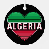 Algerisches Herz, I Liebe Algerien Ornament Aus Metall (Rückseite)