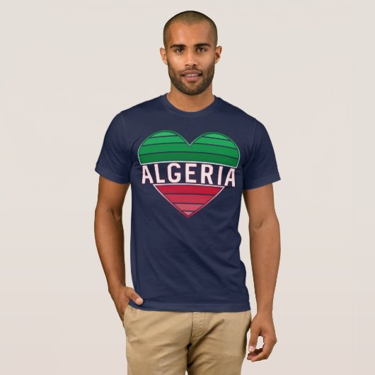 Algerisches Herz, I Liebe Algerien T-Shirt (Vorne ganz)
