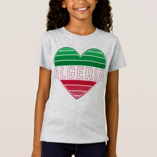 Algerisches Herz, I Liebe Algerien T-Shirt (Vorderseite)