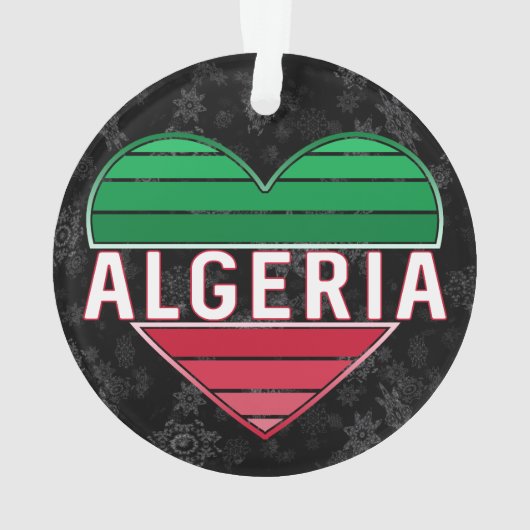 Algerisches Herz, I Liebe Algerien Urlaub Ornament (Rückseite)