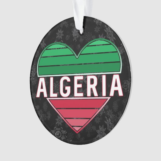 Algerisches Herz, I Liebe Algerien Urlaub Ornament (Vorderseite)