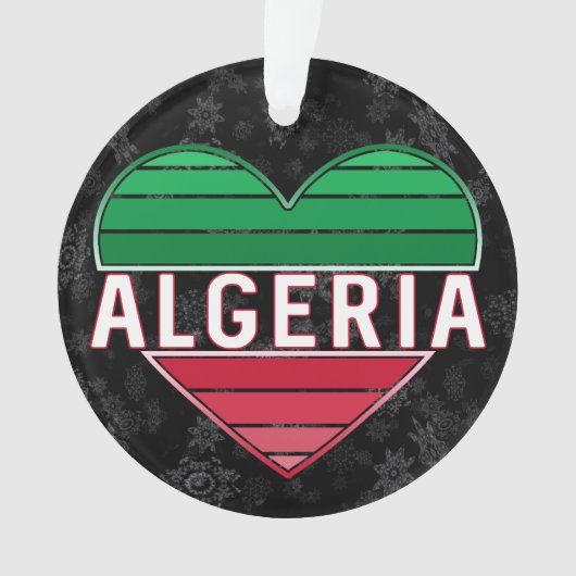 Algerisches Herz, I Liebe Algerien Urlaub Ornament (Vorderseite)