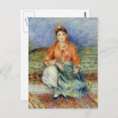 Algerisches Mädchen von Pierre-Auguste Renoir Postkarte (Vorne/Hinten)