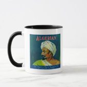 Algerisches Orangenetikett Tasse (Links)