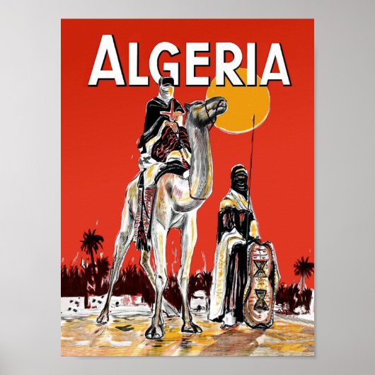 Algermania Vintage Reiseplakat Poster (Vorne)