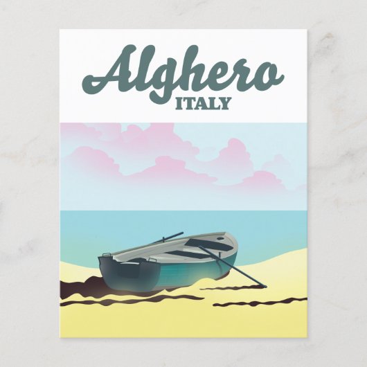 Alghero Italien Vintage Reiseplakat Flyer (Vorne)