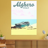 Alghero Italien Vintage Reiseplakat Leinwanddruck (Insitu (Wohnzimmer))