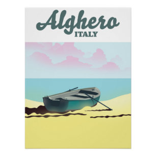 Alghero Italien Vintage-Reiseposter Poster