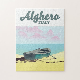 Alghero Italien Vintage-Reiseposter Puzzle