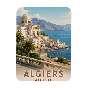 Algier Algerien Mittelmeerküste und Kasbah 🗺️ Magnet
