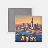 🧲 Algier Algerien Reiseandenken 🌍 Magnet (Vorderseite/Rückseite)