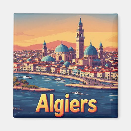 🧲 Algier Algerien Reiseandenken 🌍 Magnet (Vorne)